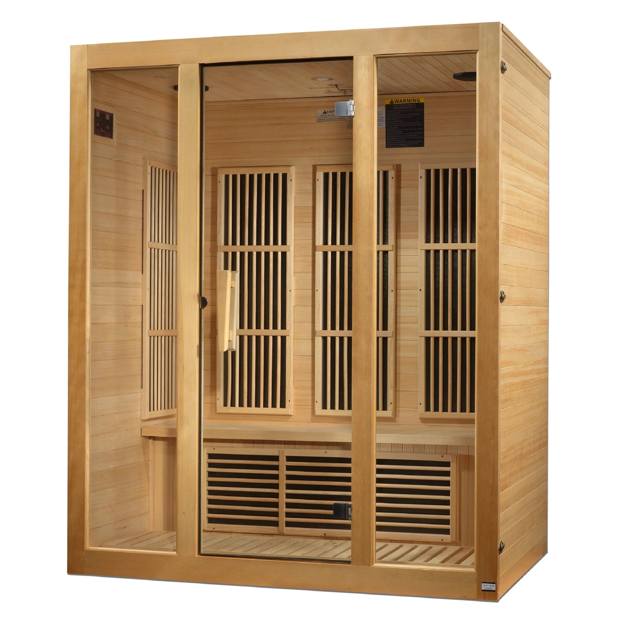 Maxxus "Bellevue" 3 person Low EMF FAR Infrared Sauna Canadian Hemlock