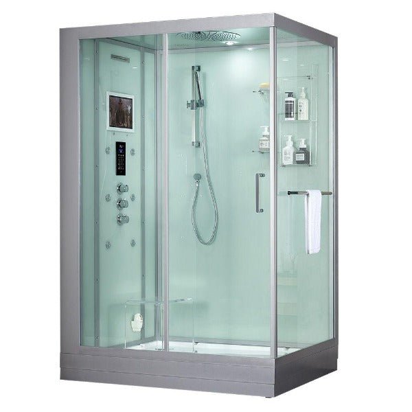 Maya Bath Anzio Platinum Freestanding Steam Shower - The Sauna World