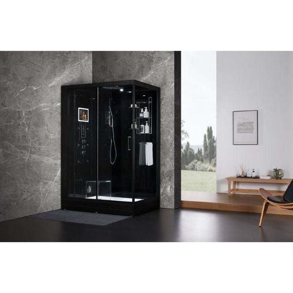 Maya Bath Anzio Platinum Freestanding Steam Shower - The Sauna World