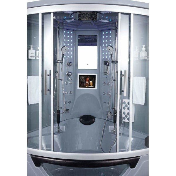 Maya Bath Superior Platinum 2-Person Freestanding Steam Shower - The Sauna World