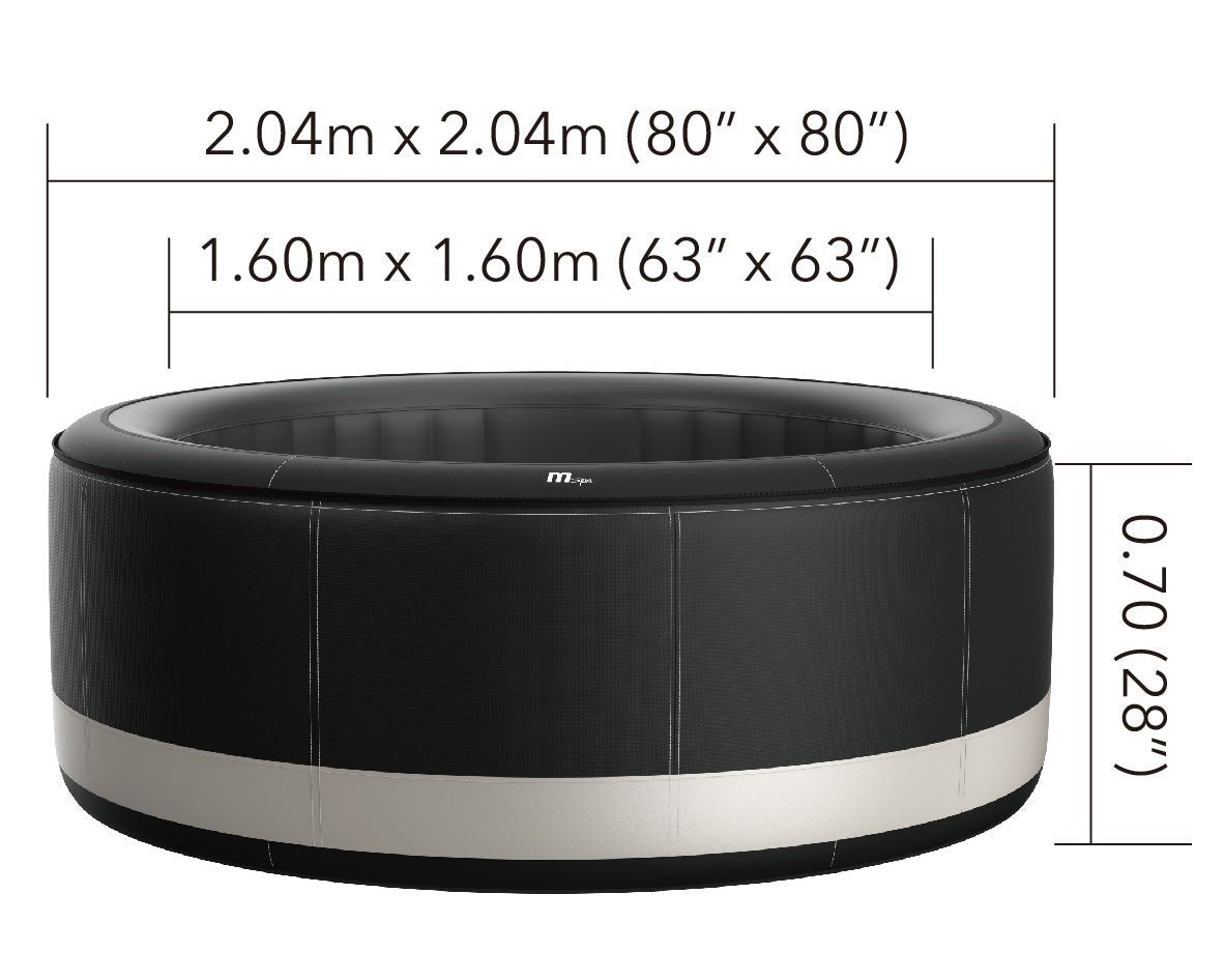 MSPA Camaro Inflatable Round 6 Person Hot Tub & Spa, 138 Air Bubble System - The Sauna World