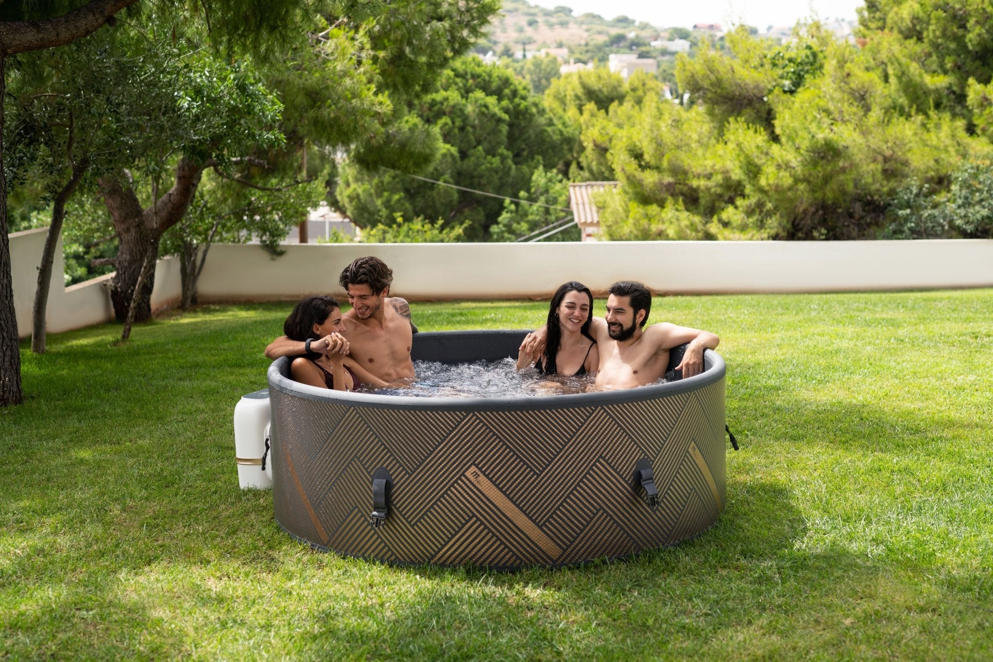 MSPA Mono Rigid Inflatable 6-Person Hot Tub & Spa, Wi-Fi, App Controlled, 138 Air Bubble System - The Sauna World