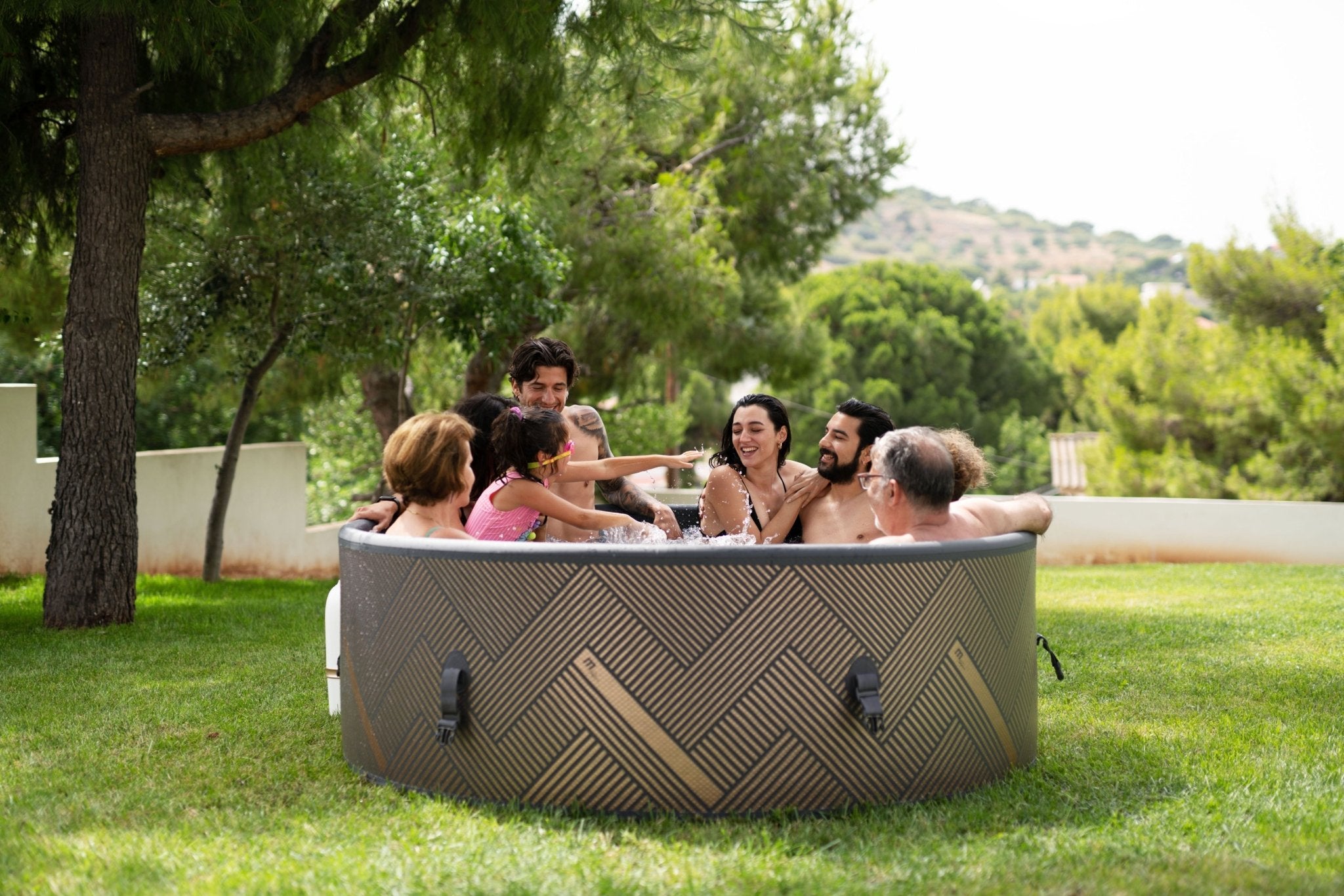 MSPA Mono Rigid Inflatable 6-Person Hot Tub & Spa, Wi-Fi, App Controlled, 138 Air Bubble System - The Sauna World