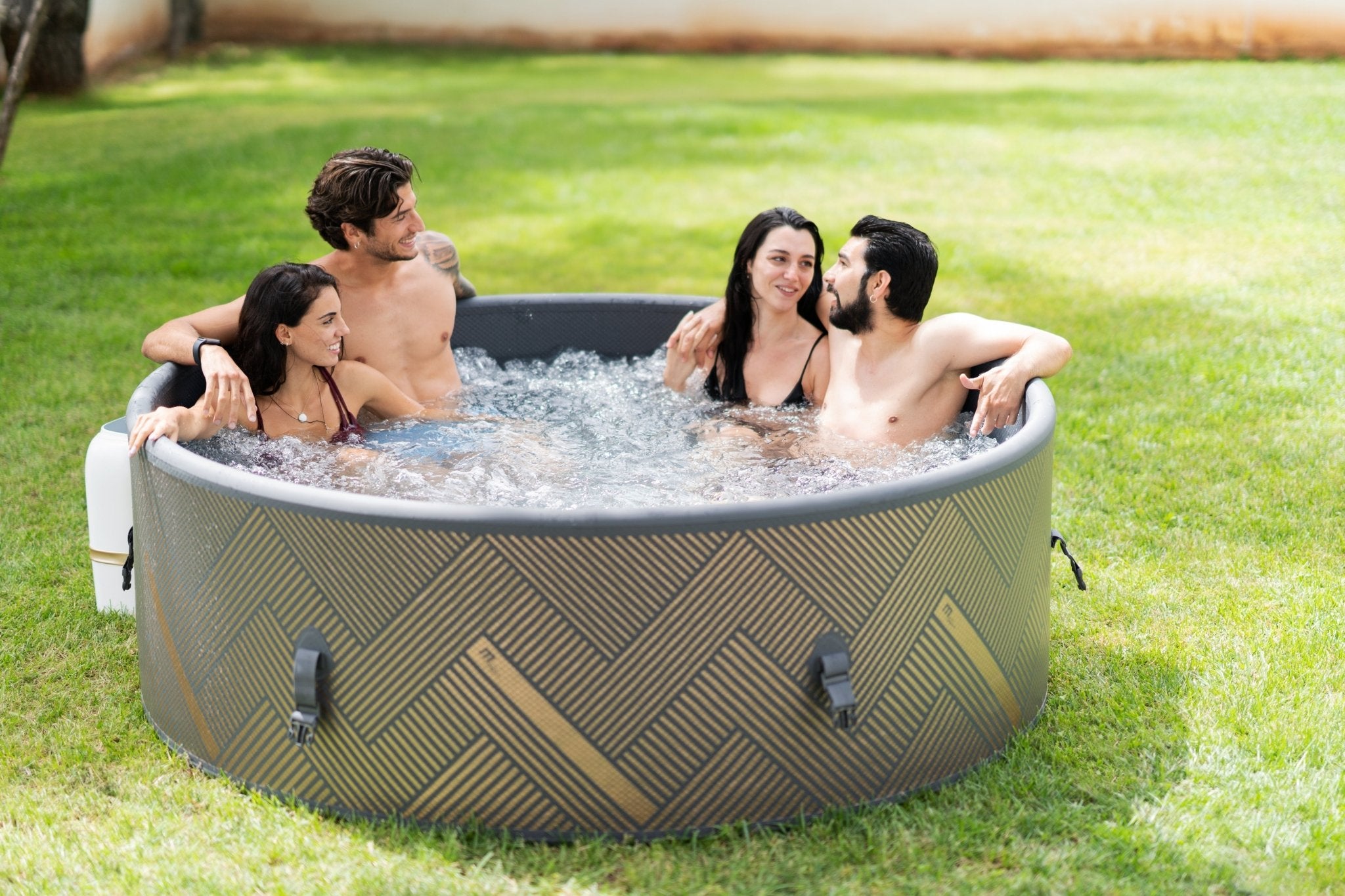 MSPA Mono Rigid Inflatable 6-Person Hot Tub & Spa, Wi-Fi, App Controlled, 138 Air Bubble System - The Sauna World