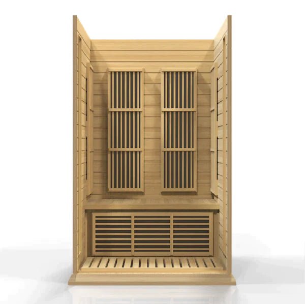 MX-K206-01 Maxxus 2 Person Low EMF FAR Infrared Sauna Canadian Hemlock - The Sauna World