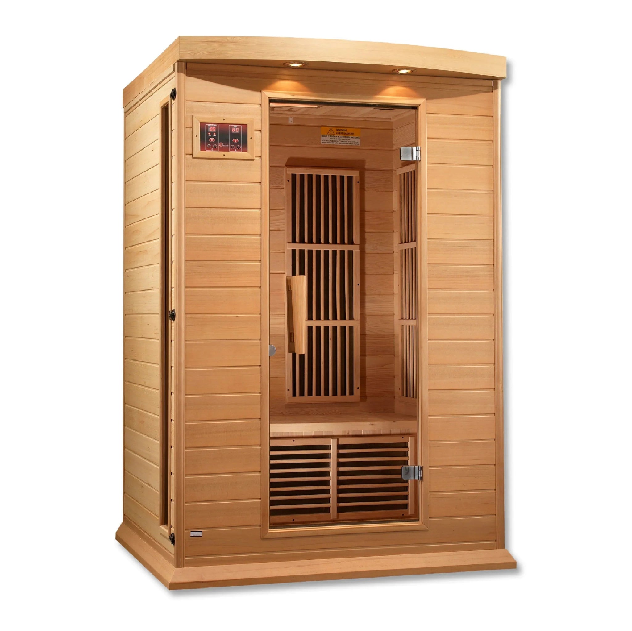 MX-K206-01 Maxxus 2 Person Low EMF FAR Infrared Sauna Canadian Hemlock - The Sauna World