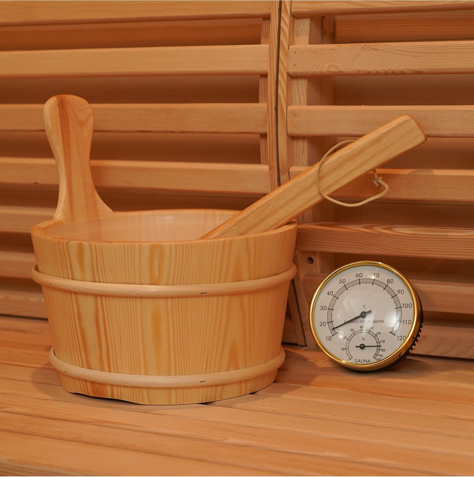 Outdoor Barrel Sauna With Glass Window - The Sauna World