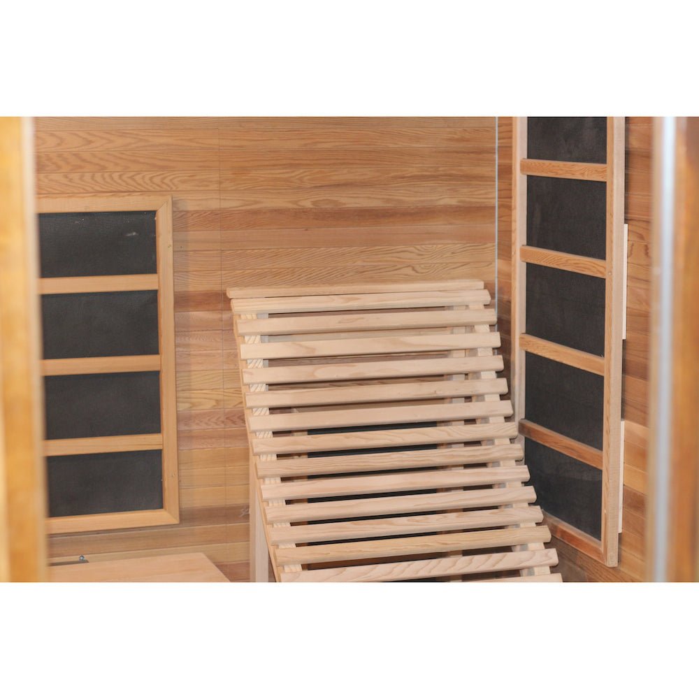 Outdoor Far Infrared Sauna Room with Recliner - The Sauna World