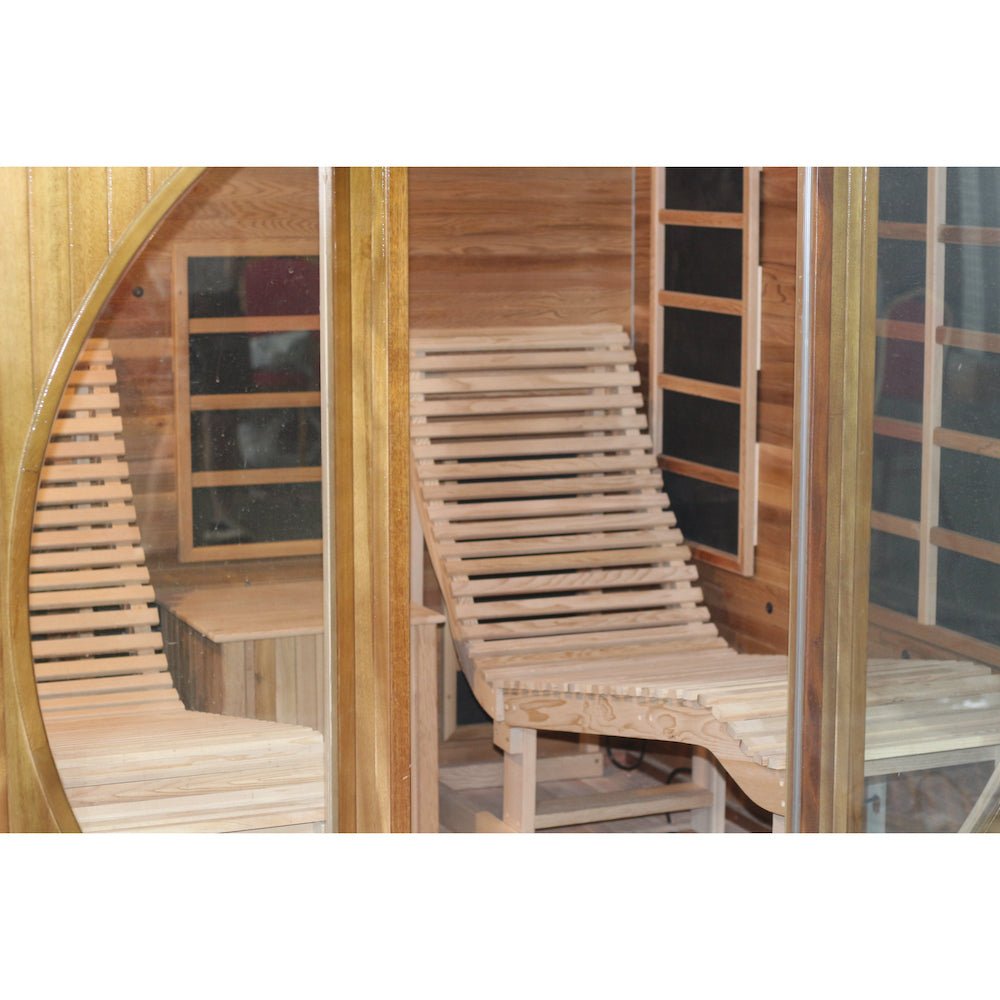 Outdoor Far Infrared Sauna Room with Recliner - The Sauna World