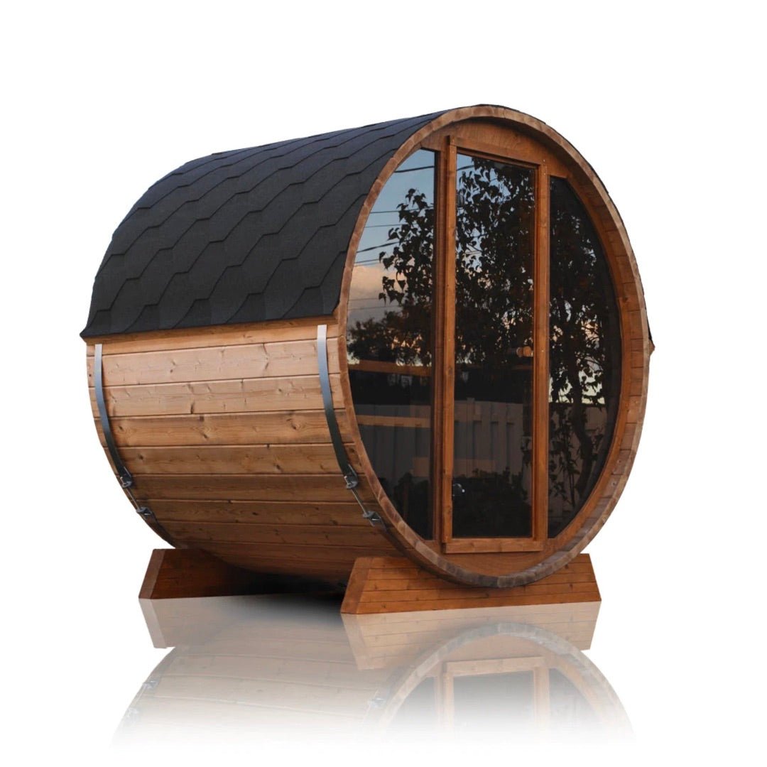 Outdoor Fashion Barrel Sauna（3-4 Person） - The Sauna World