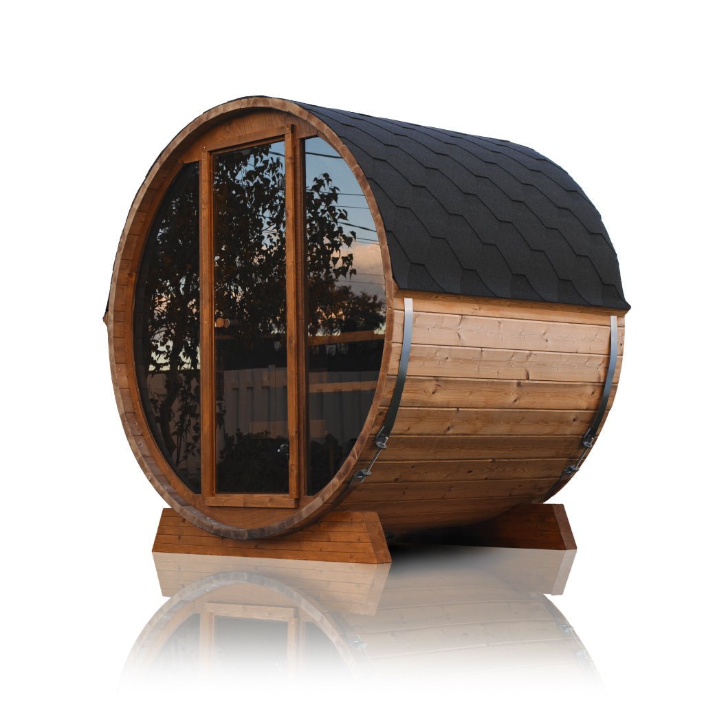 Outdoor Fashion Barrel Sauna（3-4 Person） - The Sauna World