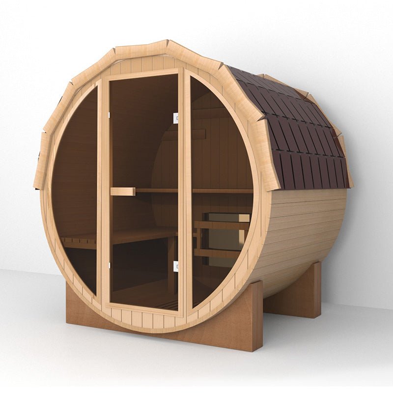 Outdoor Fashion Barrel Sauna（3-4 Person） - The Sauna World