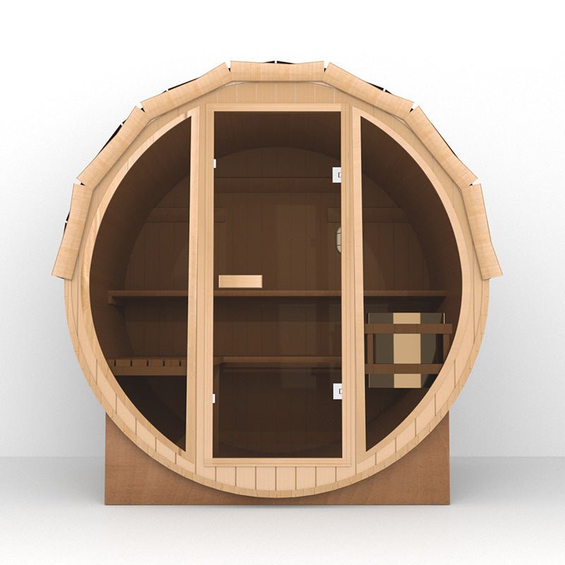 Outdoor Fashion Barrel Sauna（3-4 Person） - The Sauna World