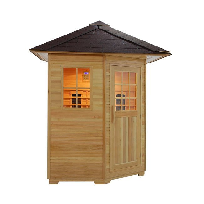 Outdoor Wood Dry Infrared Sauna - The Sauna World