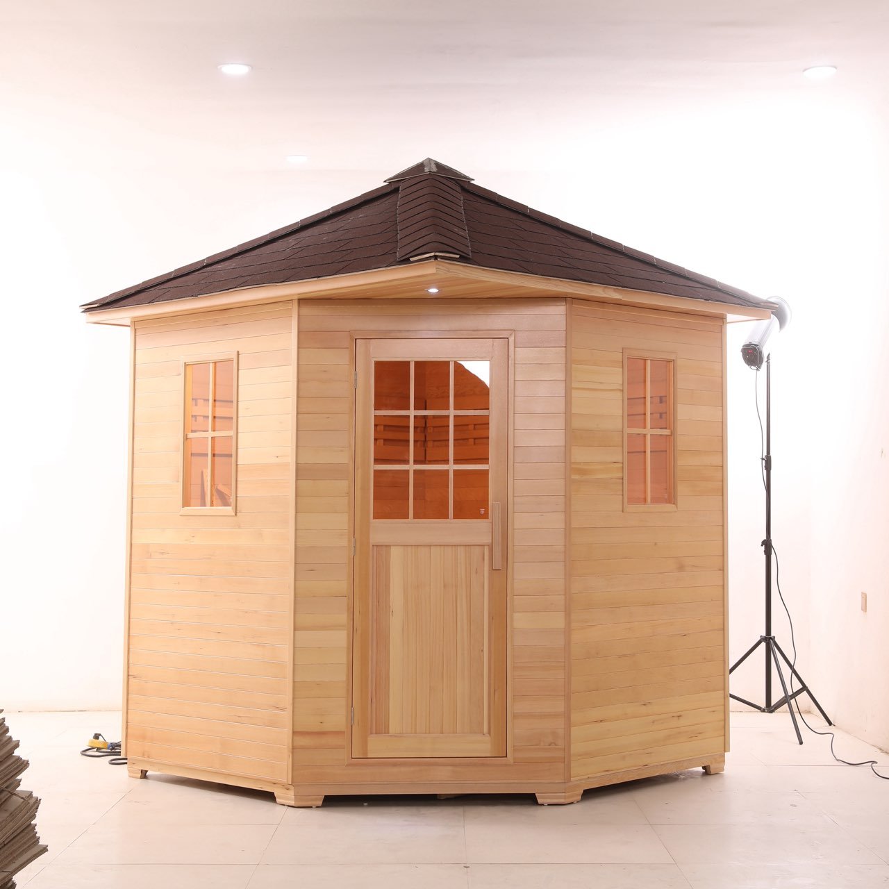 Outdoor Wood Steam Sauna（5-6 Person） - The Sauna World