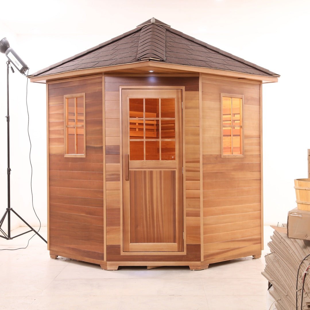 Outdoor Wood Steam Sauna（5-6 Person） - The Sauna World