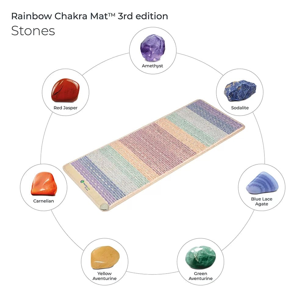 Rainbow Chakra Mat Large 7428 Firm - Photon PEMF Inframat Pro Third Edition Infrared Mat by Healthyline - The Sauna World