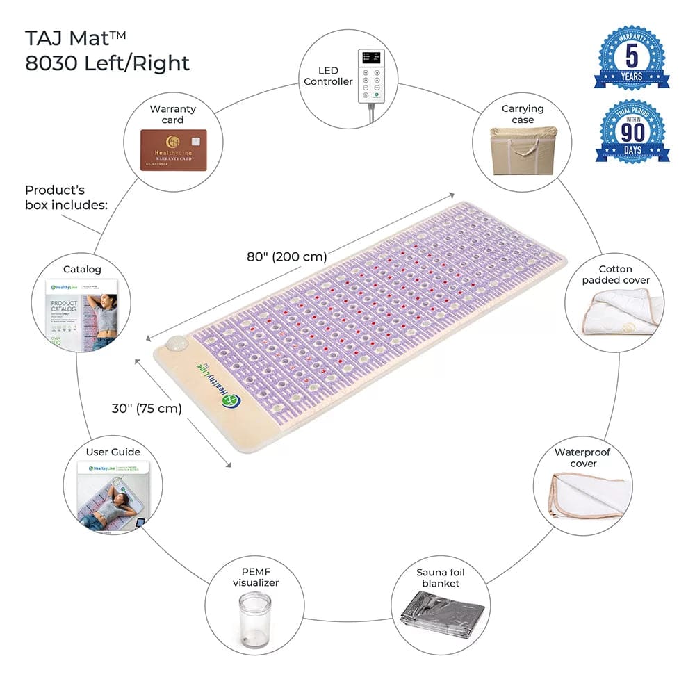 TAJ-Mat Large 8030 Firm - Photon PEMF (Right/Standard) Inframat Pro by Healthyline - The Sauna World