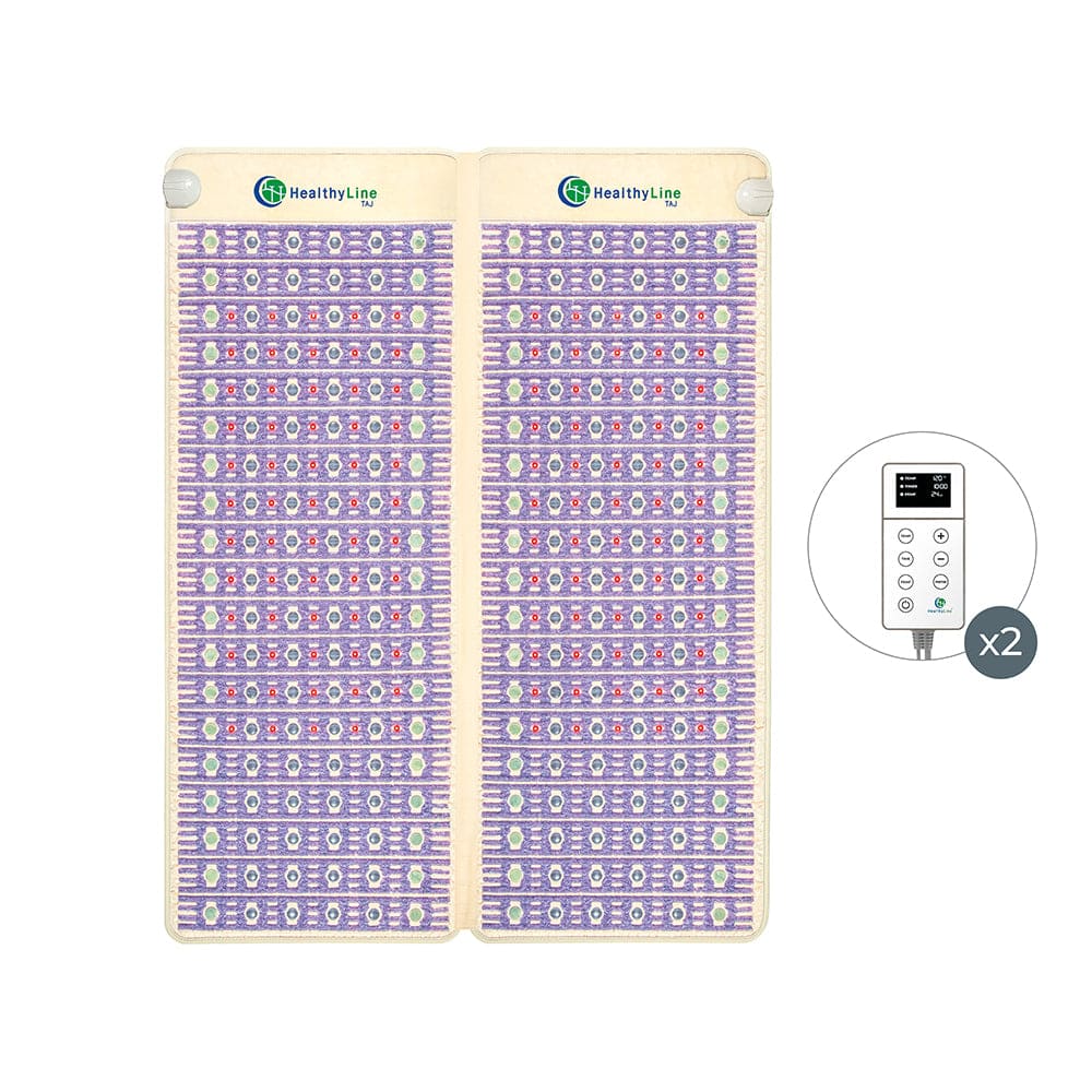 TAJ-Mat Queen 8060 Firm - Photon PEMF Split Inframat Pro by Healthyline - The Sauna World