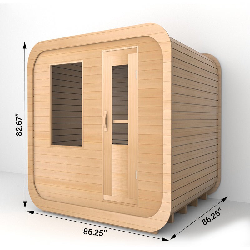 Traditional Outdoor Square Sauna - The Sauna World