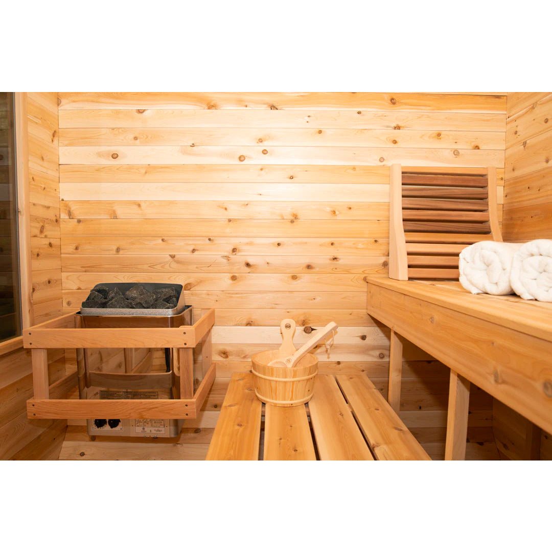 Traditional Outdoor Square Sauna - The Sauna World