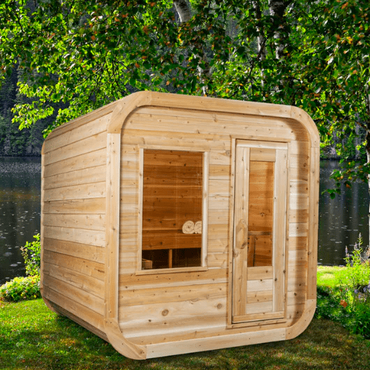 Traditional Outdoor Square Sauna - The Sauna World