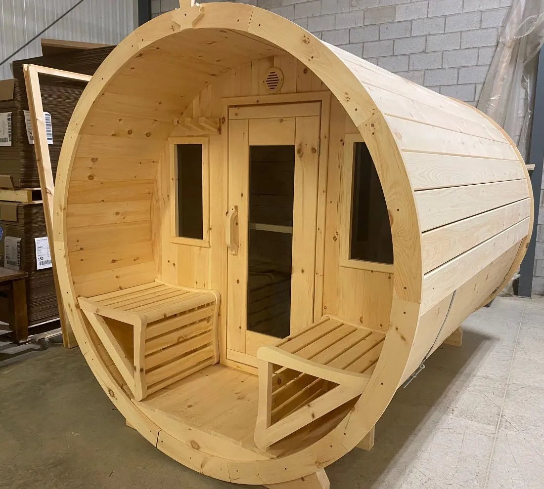 True North 2-4 Person 6' Long Barrel Sauna - The Sauna World