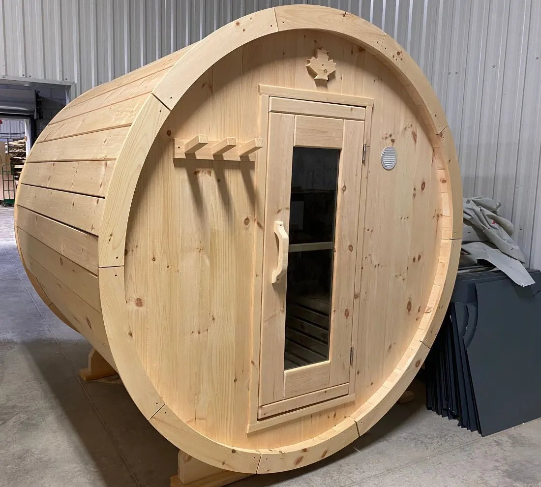 True North 4-6 Person 8' Long Barrel Sauna - The Sauna World