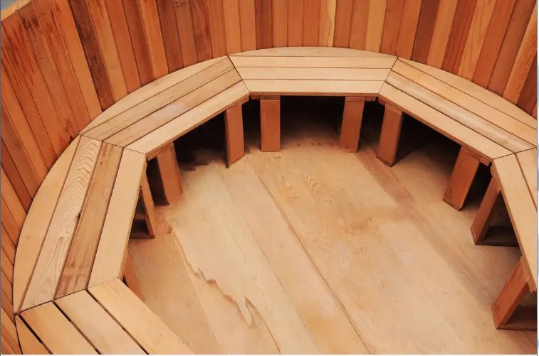 Wood Fired Cedar Hot Tub - Internal Stove - 3 Person - The Sauna World